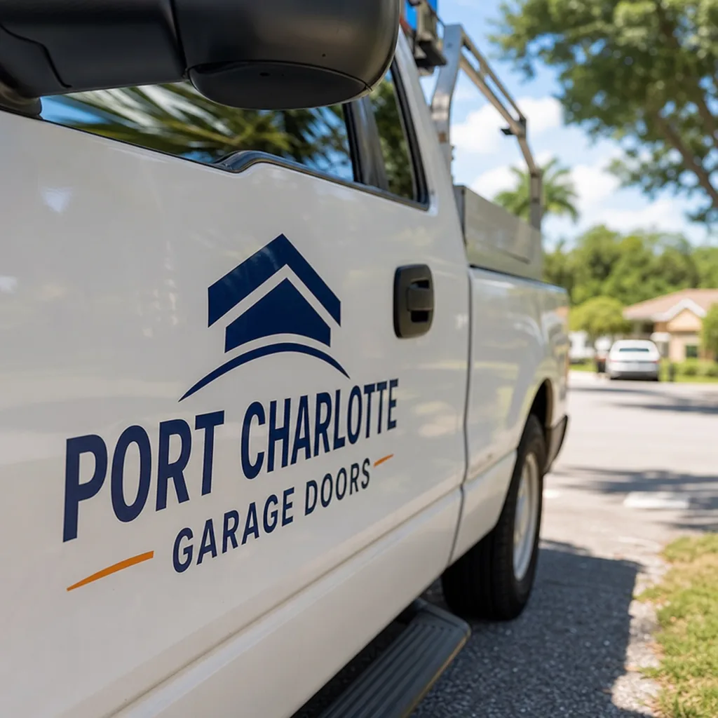 Illustration for local garage door company in Port Charlotte